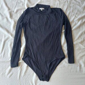 Black Velvet Torch Turtleneck Bodysuit (M)